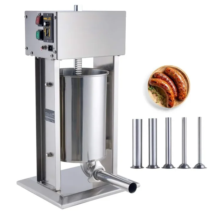 Electric Sausage Stuffer,25 L/55 lbs. Vertical Meat Stuffer,400-Watt Motor, Stepless Speed Control,304 Stainless Steel