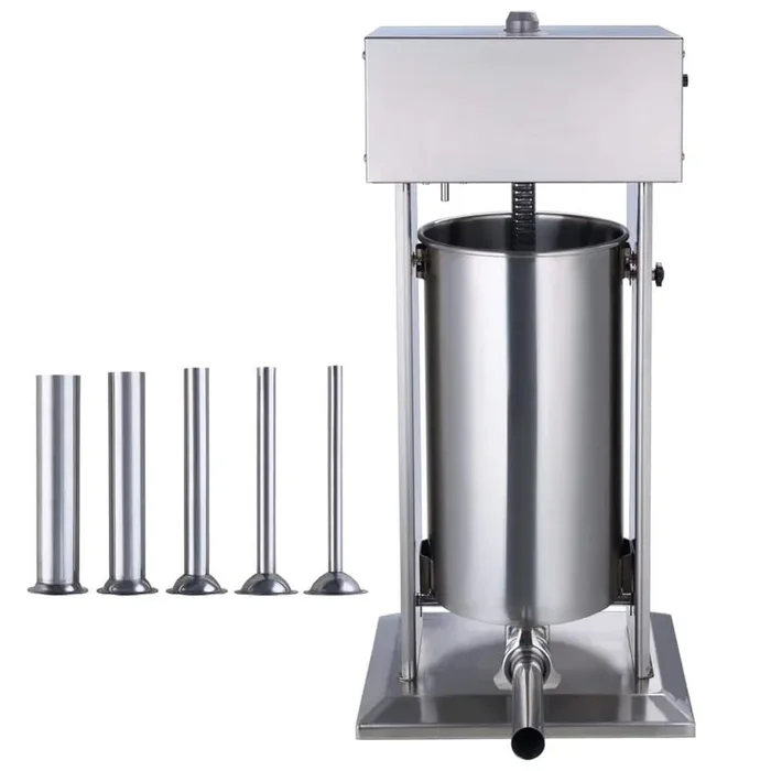 Electric Sausage Stuffer 25L Vertical Meat Stuffer 400 Watt Motor,Stepless Speed Control,Foot Pedal,304 Stainless Steel