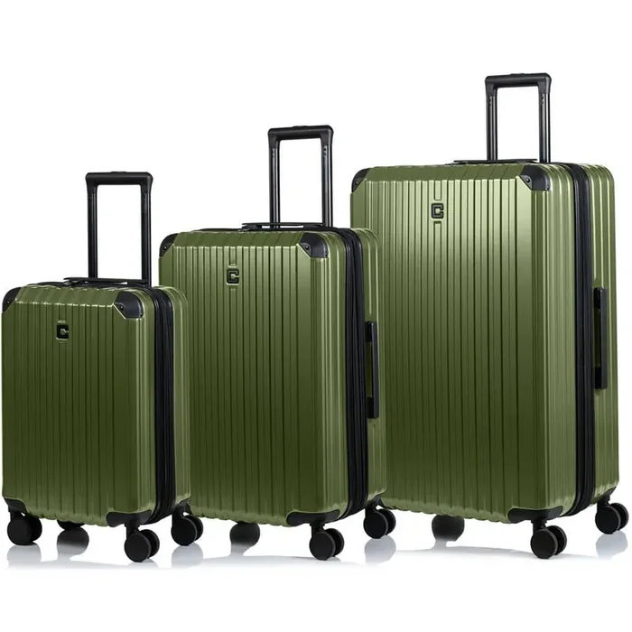 Element 28 in. 24 in. 20 in. Green Hardside Luggage Set with Spinner Wheels (3-Piece)