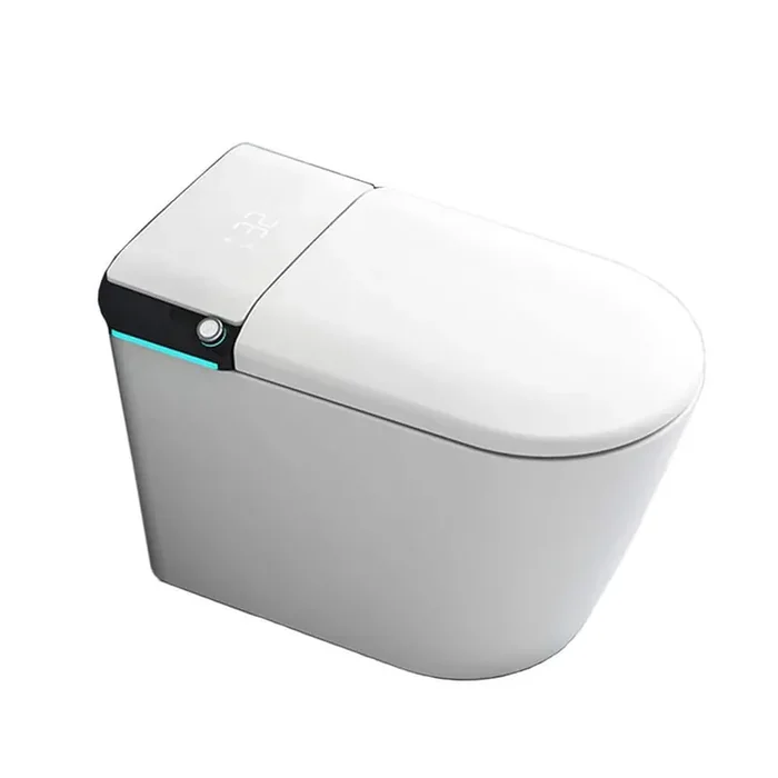 Elongated Smart Bidet Toilet 1.27 GPF with Auto Flush, Heated Seat, Warm Water Wash, Dryer and Night Light, White