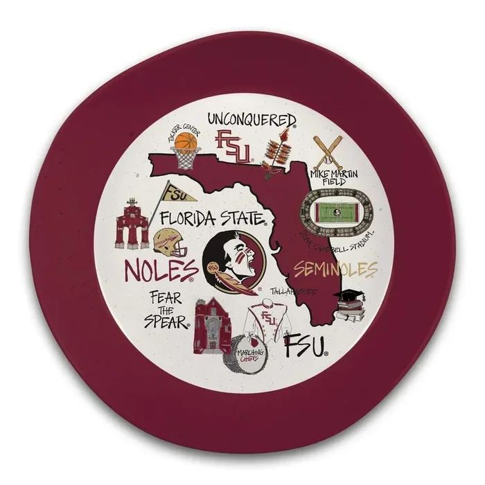 Florida State 13.5 in. 64 fl. oz. Assorted Colors Melamine Serving Bowl