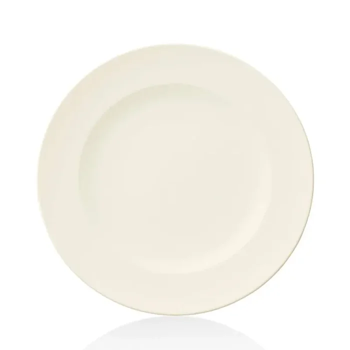 For Me Rimmed Dinner Plate White