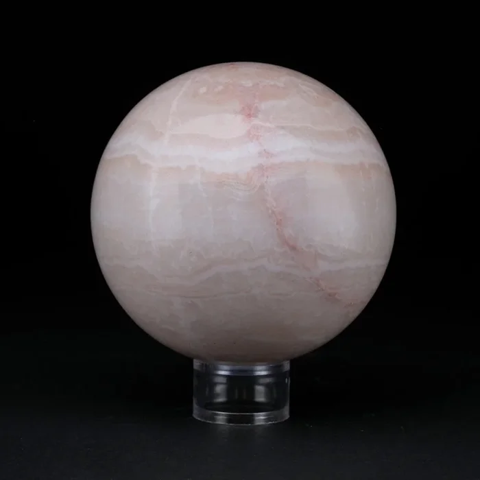 Genuine Polished Gemmy Pink Onyx Sphere from Mexico (3 lbs)