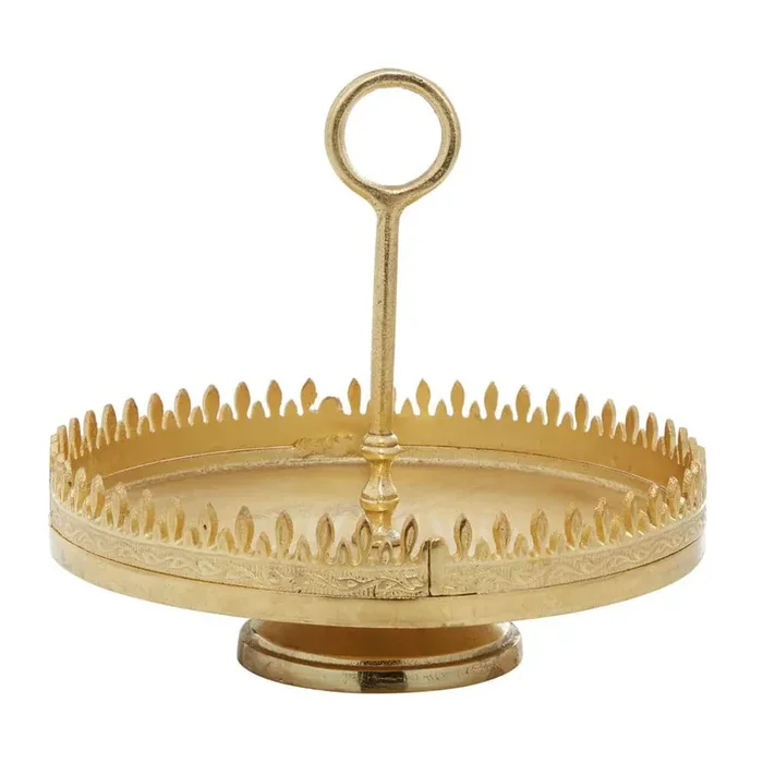 Gold Aluminum Glam Cake Stand