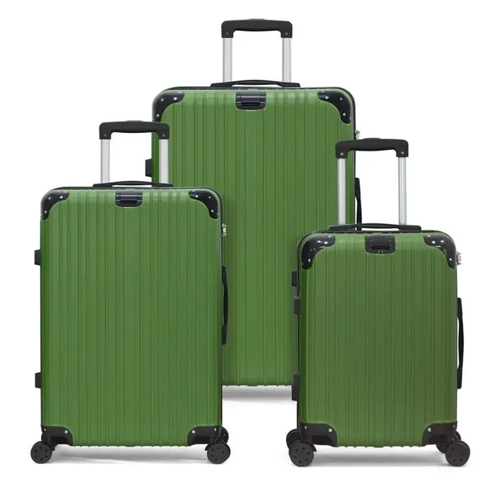 Grand Creek Nested Hardside Luggage Set in Sea Green, 3 Piece – TSA Compliant