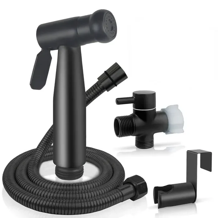 Handheld Bidet Sprayer Bidet Attachment in Matte Black with Anti-Leak Hose and High Pressure for Multi-Function