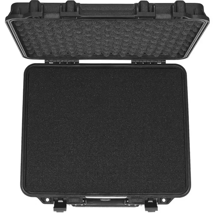Hard Pistol Cases with Pre-cut PU Foam, 19.3 in. Black Waist pack Waterproof and Dustproof Hard Gun Case for 6 Pistol