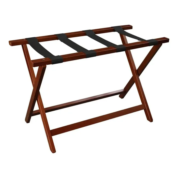 Heavy Duty 30 in. Walnut Extra Wide Luggage Rack