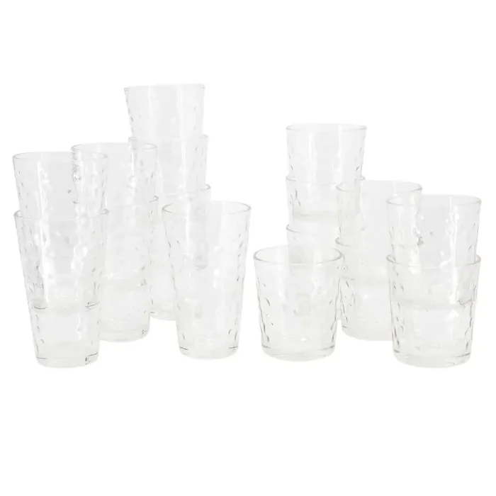Hemby 16-Piece Bubble Glass Drinkware Set