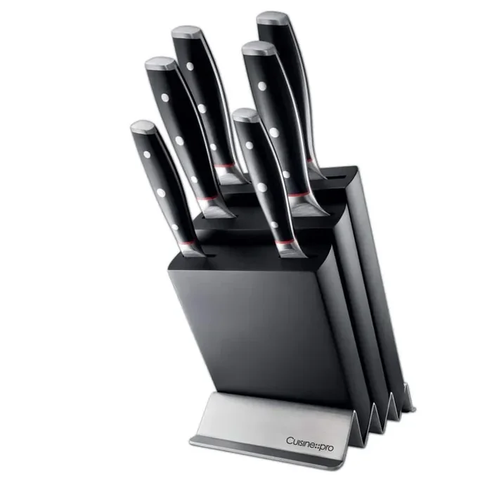 iconiX Straub 7-Piece Stainless Steel Knife Block