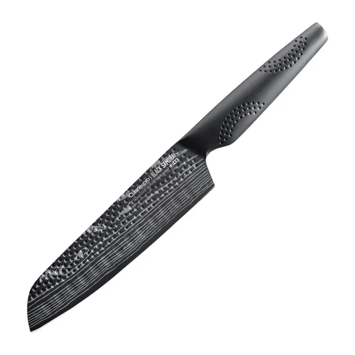 iD3 BLACK SAMURAI 7 in. Steel Full Tang Santoku Knife