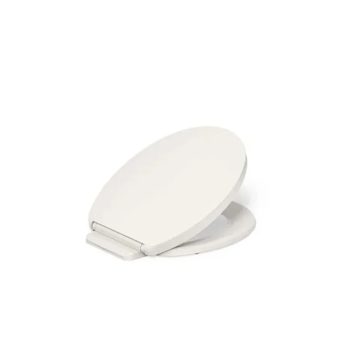 Impro Round Ready Latch Quiet-Close Toilet Seat in Biscuit