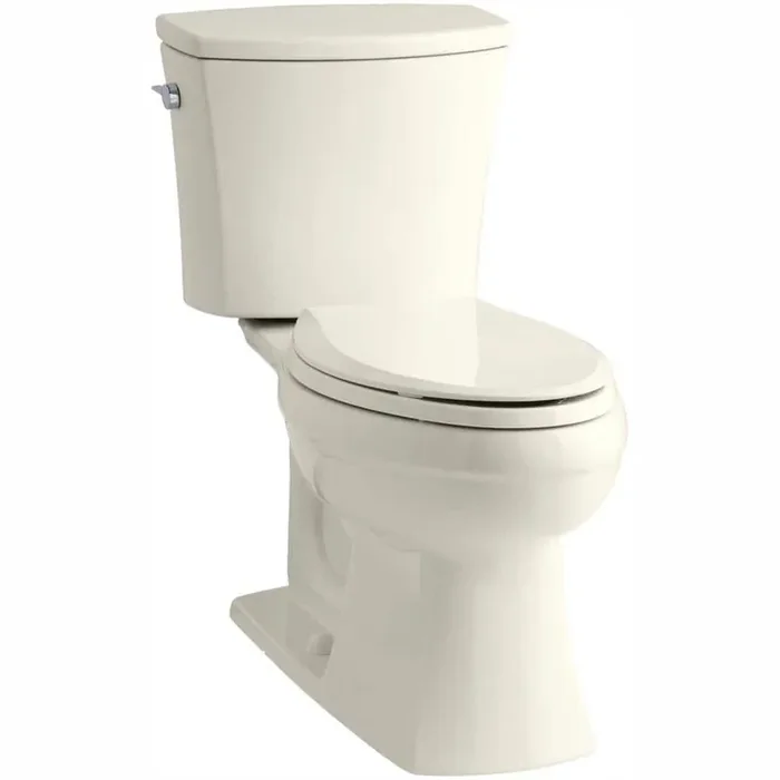 Kelston 12 in. Rough In 2-Piece 1.28 GPF Single Flush Elongated Toilet in Biscuit Seat Not Included