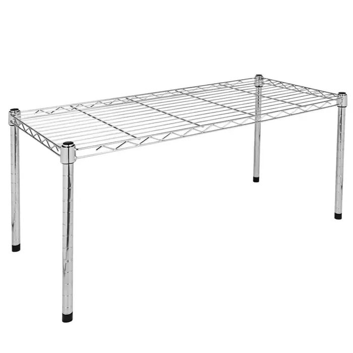 Kitchen Pantry, Heavy Duty 1-Shelf Shelving, Adjustable Storage Units, Steel Organizer Wire Rack in Chrome