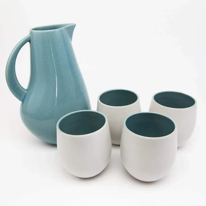 La Marsa 5-Piece Large Ceramic Goblet Set, Capri