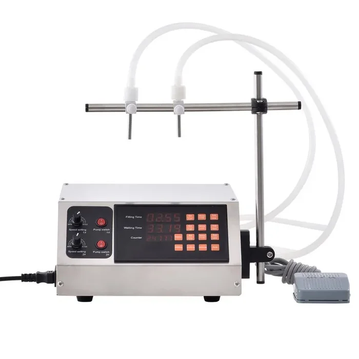 Liquid Filling Machine 30-4000ml, Automatic Double Nozzle Filler, Digital Control for Milk, Water, Wine, Soy Sauce