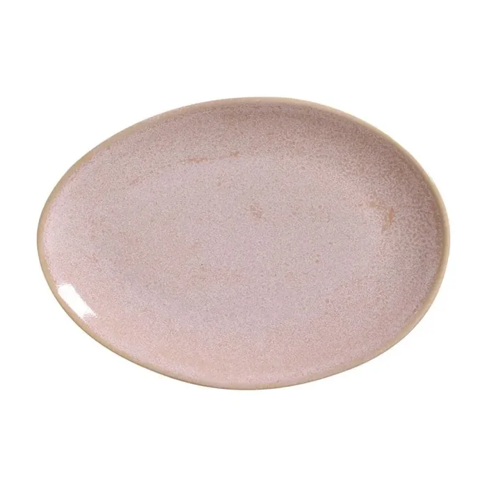 Litchi Oval Dessert Plate Organic (Set of 6)