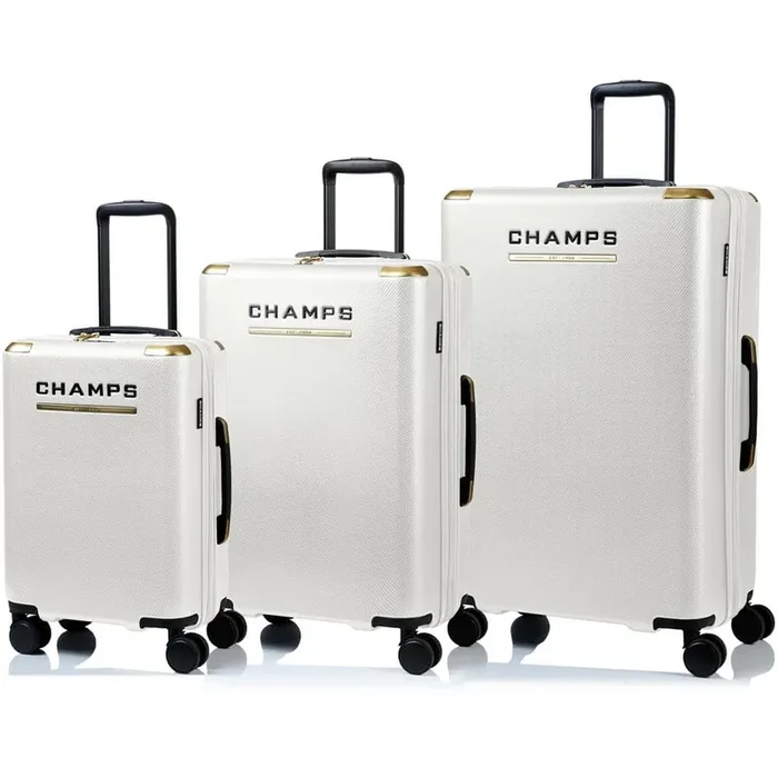 LUXE II 28 in.,24 in., 20 in. Ivory Hardside Luggage Set with Spinner Wheels (3-Piece)