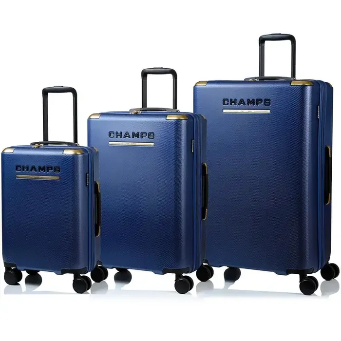 LUXE II 28 in.,24 in., 20 in. Navy Hardside Luggage Set with Spinner Wheels (3-Piece)