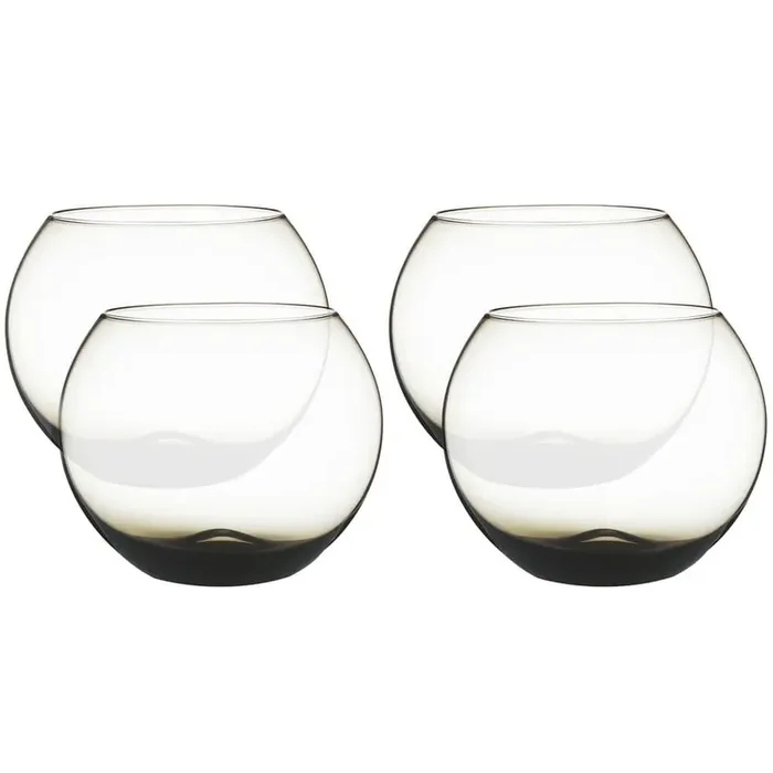 Luxurious and Elegant 19 oz. Smoke Colored Glassware – Set of 4