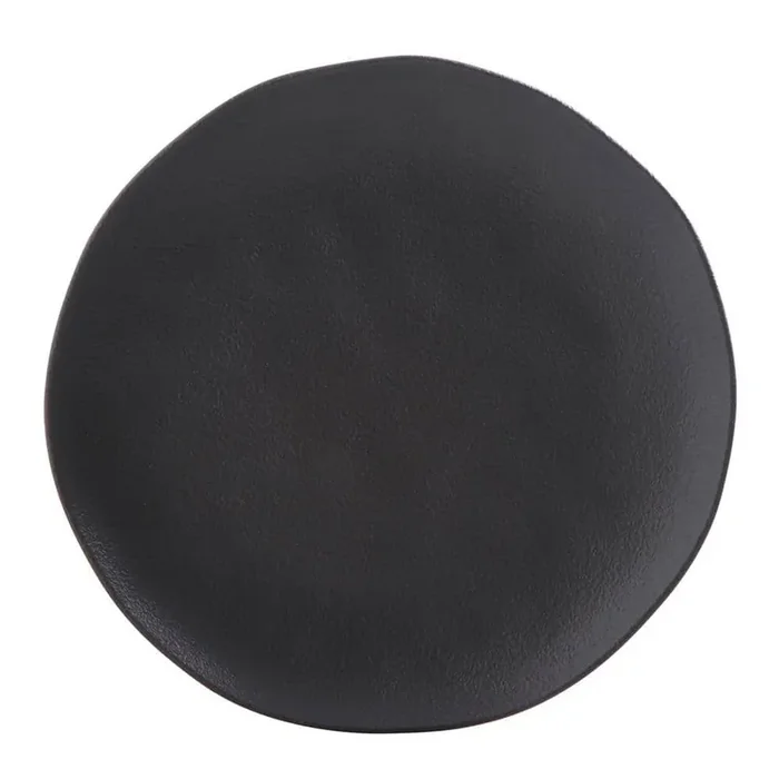 Matte Black Dinner Plate Organic (Set of 6)