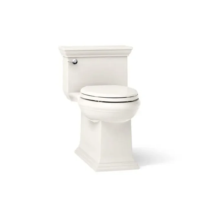 Memoirs 12 in. Rough In 1-Piece 1.28 GPF Single Flush Elongated Toilet in Biscuit Seat Included