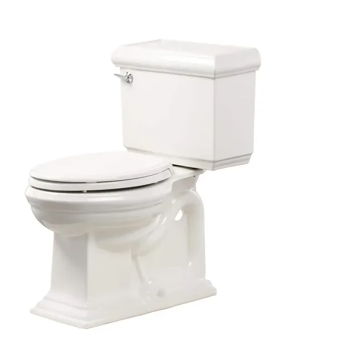 Memoirs 12 in. Rough In 2-Piece 1.28 GPF Single Flush Elongated Toilet in White Seat Included