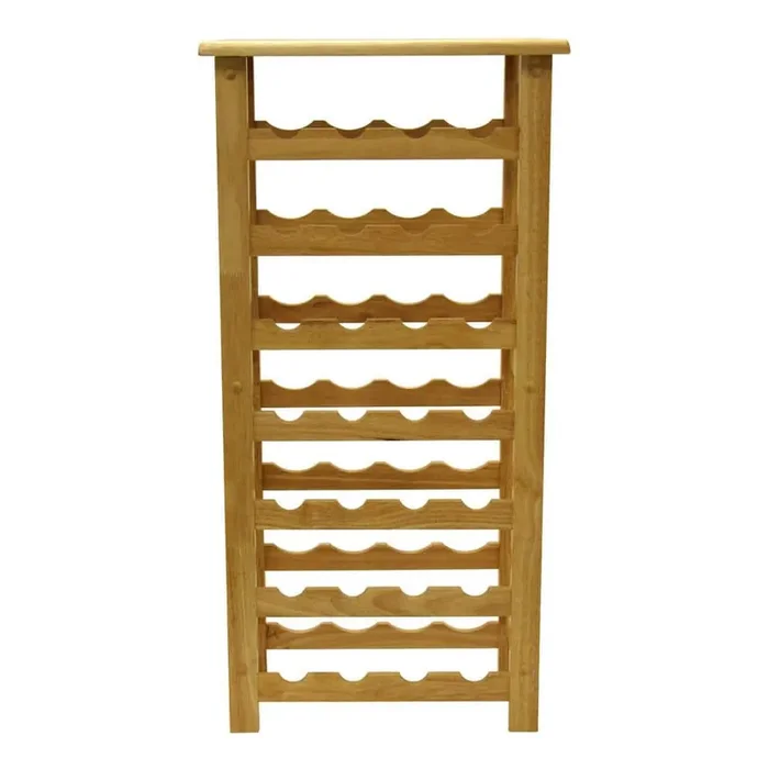 Napa 28-Bottle Natural Floor Wine Rack