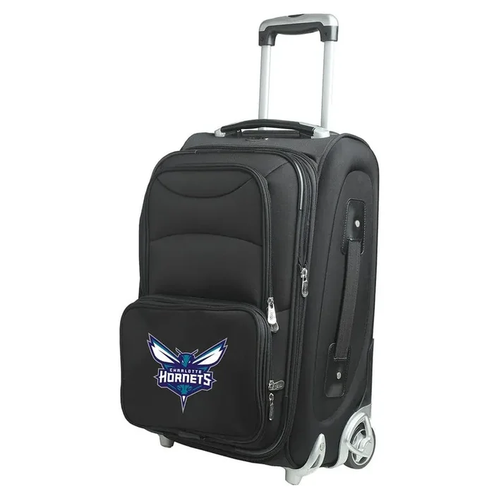 NBA Charlotte Hornets 21 in. Black Carry-On Rolling Softside Suitcase