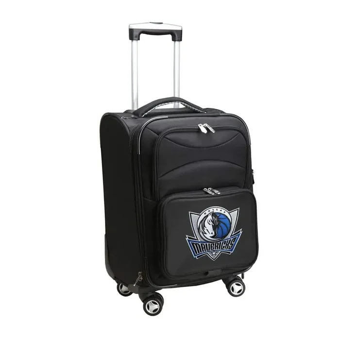 NBA Dallas Mavericks 21 in. Black Carry-On Spinner Softside Suitcase