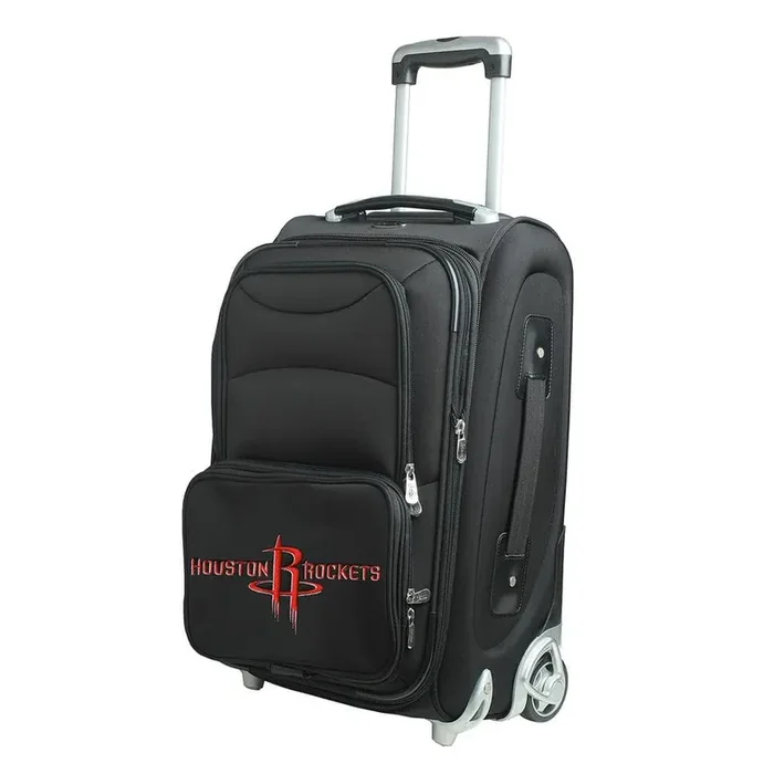 NBA Houston Rockets 21 in. Black Carry-On Rolling Softside Suitcase