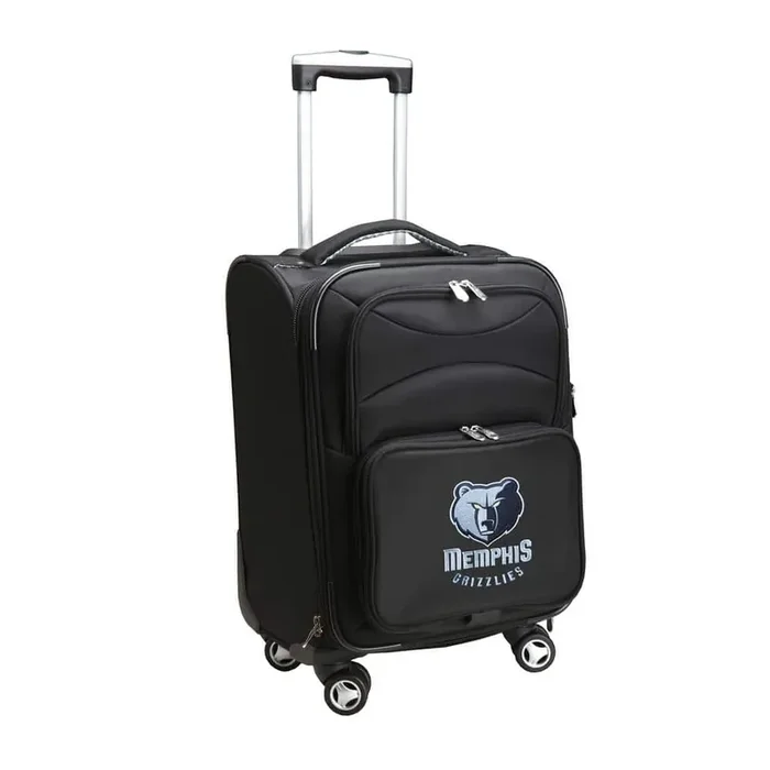 NBA Memphis Grizzlies 21 in. Black Carry-On Spinner Softside Suitcase