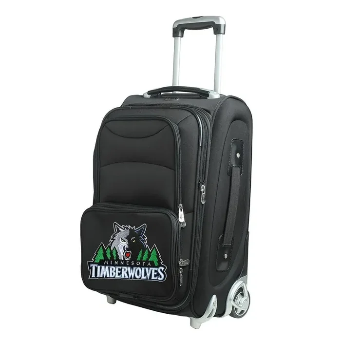 NBA Minnesota Timberwolves 21 in. Black Carry-On Rolling Softside Suitcase