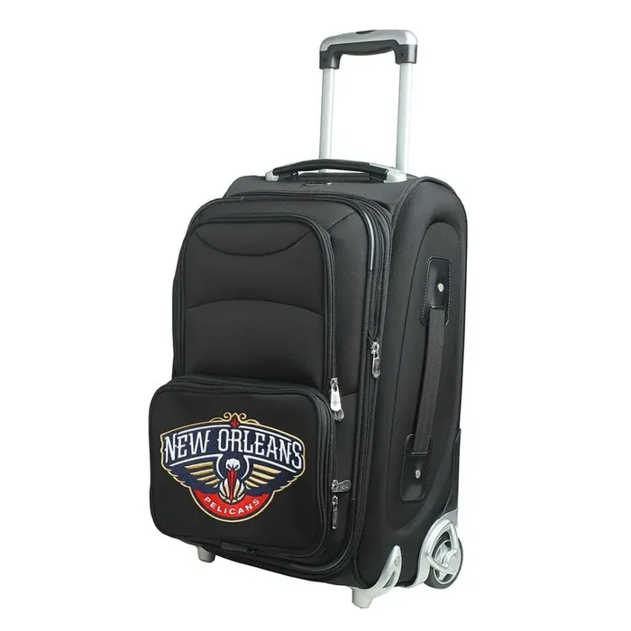 NBA New Orleans Pelicans 21 in. Black Carry-On Rolling Softside Suitcase