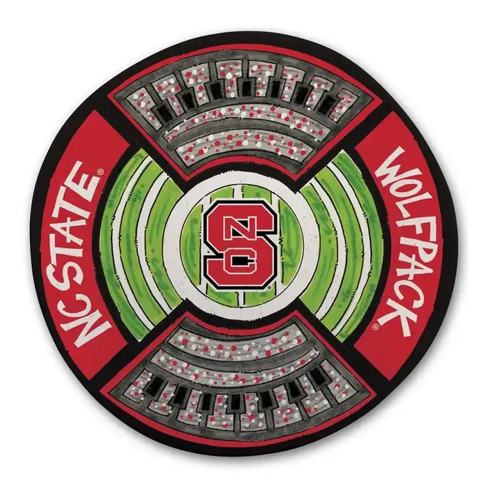 NC State Football Stadium Melamine Platter