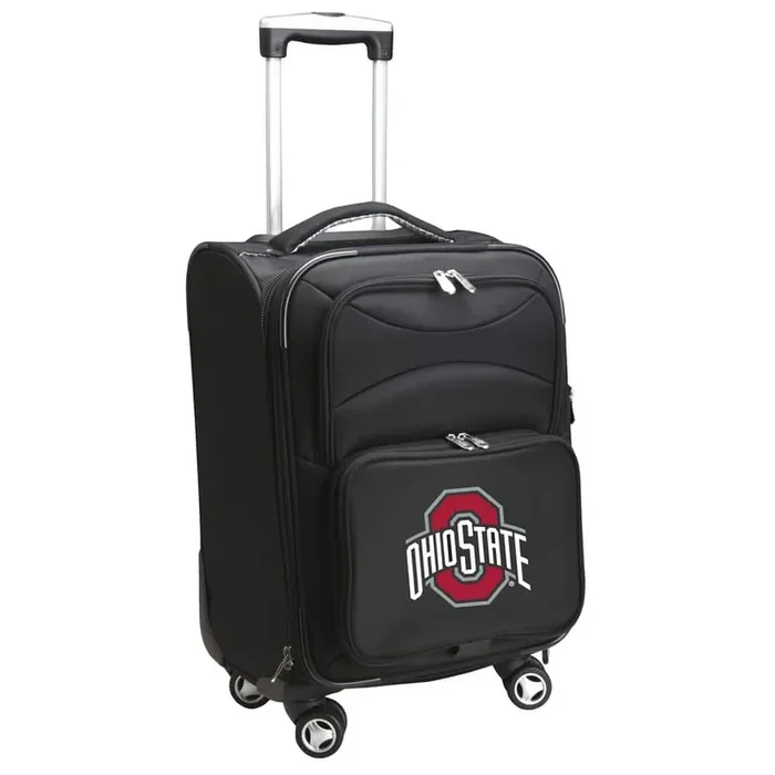 NCAA Ohio State Black 21 in. Carry-On Spinner Softside Suitcase