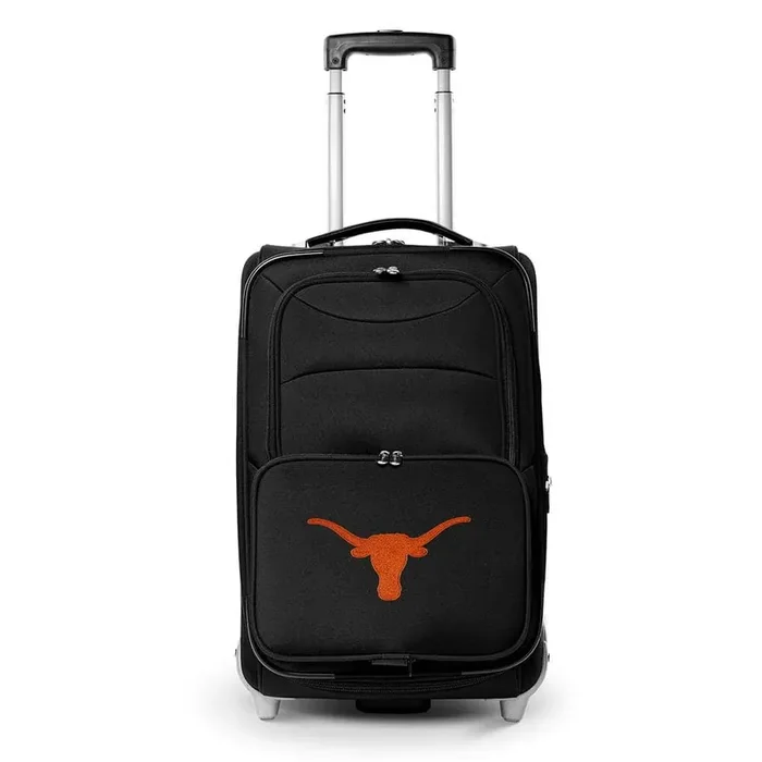 NCAA Texas 21 in. Black Carry-On Rolling Softside Suitcase