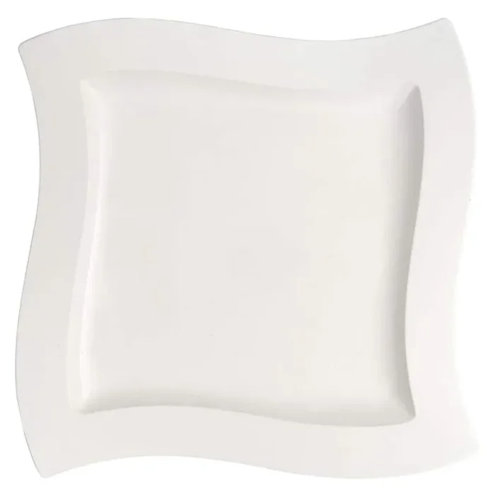 New Wave White Porcelain Dinner Plate