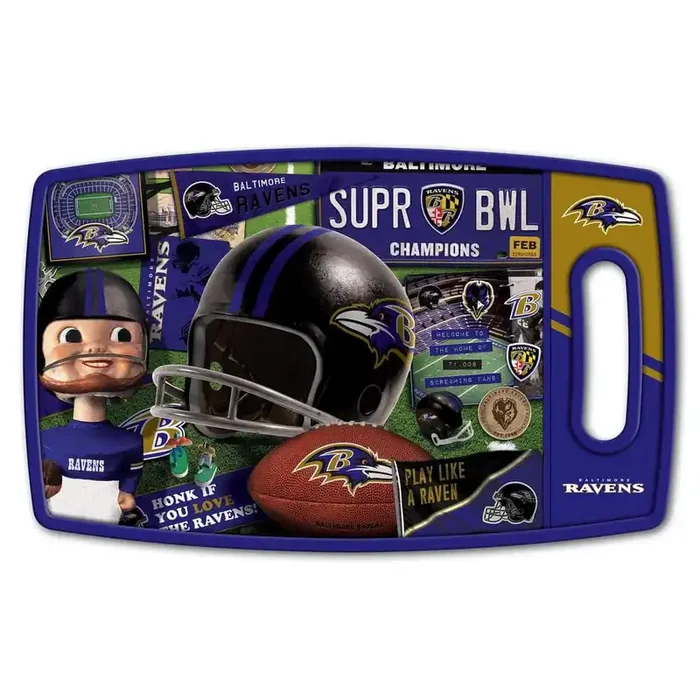 NFL Baltimore Ravens Retro Series Polypropyene Cutting Board