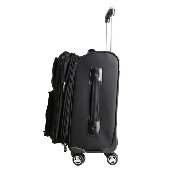 NHL Anaheim Mighty Ducks 21 in. Black Carry-On Spinner Softside Suitcase