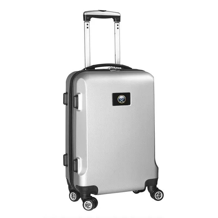 NHL Buffalo Sabres 21 in. Silver Carry-On Hardcase Spinner Suitcase