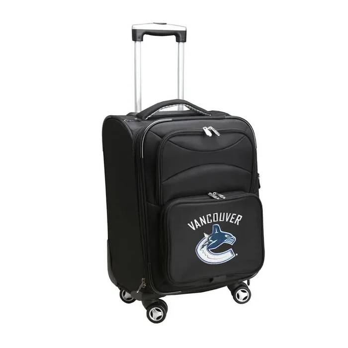 NHL Vancouver Canucks 21 in. Black Carry-On Spinner Softside Suitcase