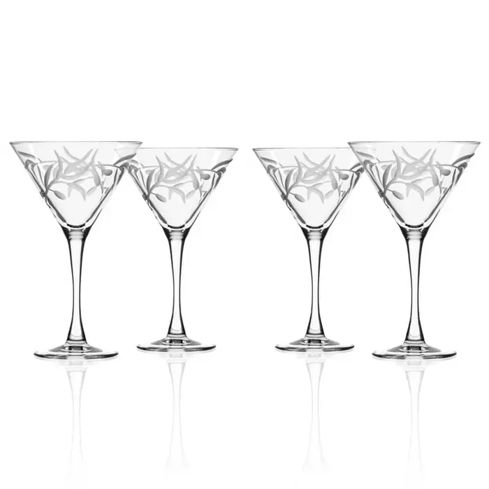 Olive Branch 10 oz. Martini Cocktial Glasses – Set of 4