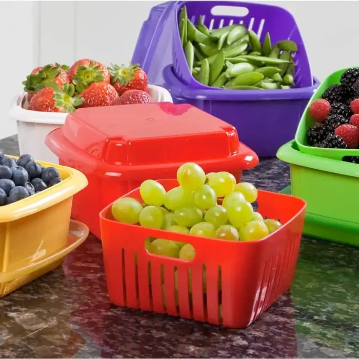 Purple 3-Piece Berry Box Fruit Keeper Set (2-pack)