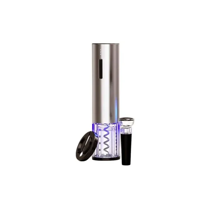 Rechargeable Electric Wine Set-Aerator, Stainless Steel Vacuum Stoppers, Foil Cutter, and Bottle Opener