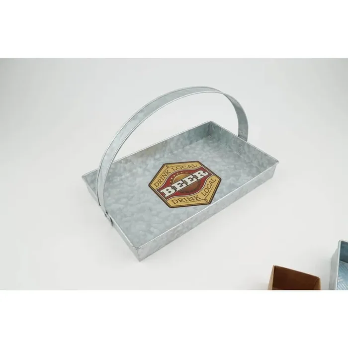 Rectangle Galvanized Iron Serving Tray
