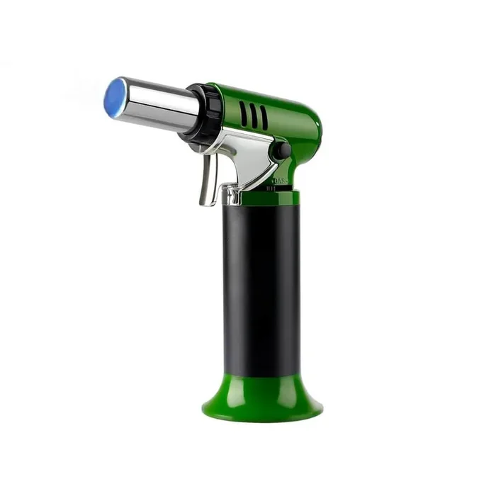 Refillable Butane Torch with Fuel Gauge Safety Lock Adjustable Flame for Welding Resin Art 1-handed Tool/Plastic