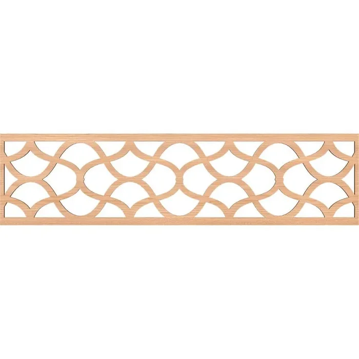 Resort Fretwork 0.375 in. D x 47 in. W x 12 in. L Hickory Wood Panel Moulding