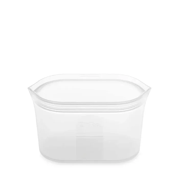 Reusable Silicone 24 oz. Medium Dish Zippered Storage Container, Frost
