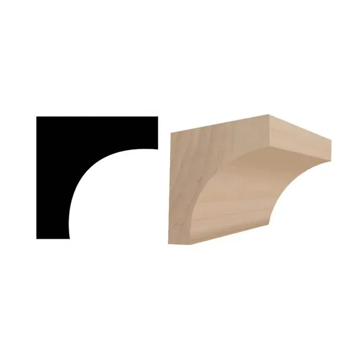 RMC M100 11/16 in. D x 11/16 in. W x 96in. L Stainable Finger-Joined Pine Cove Mould 3-pcs 24 Ft Total